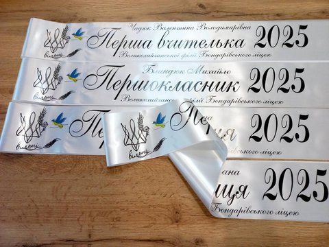 Стрічка Першокласник з пташкою 2688165494 фото