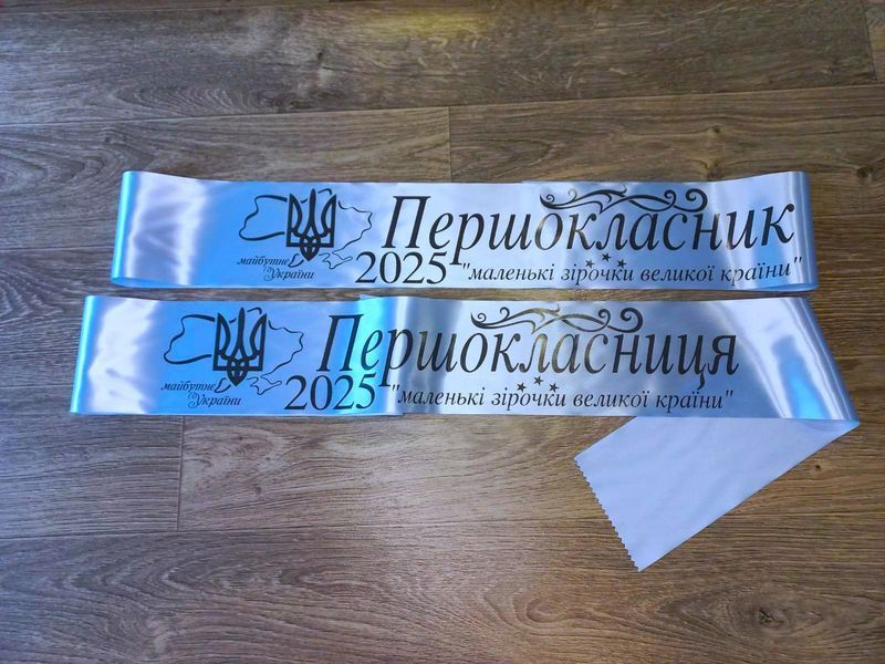 Стрічка Першокласниця 2025 блакитна 2697988462 фото