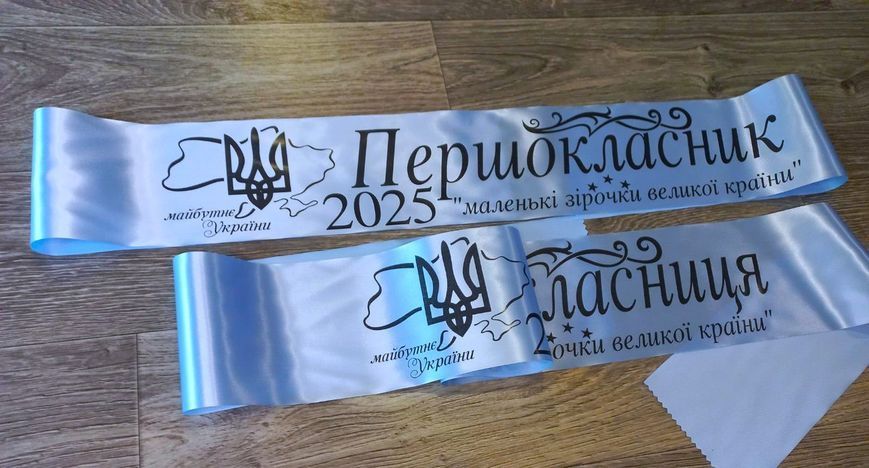 Стрічка Першокласниця 2025 блакитна 2697988462 фото