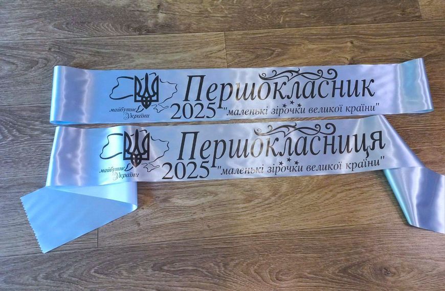 Стрічка Першокласниця 2025 блакитна 2697988462 фото