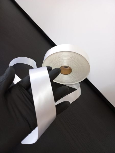 Сатинова стрічка 35мм/200м біла 2831106637 фото