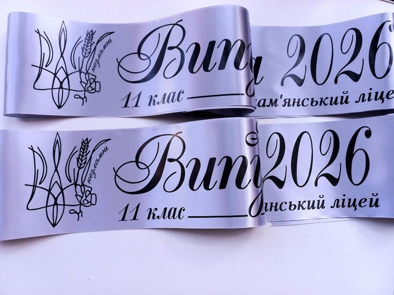 Стрічка Випускниця 2026 срібло 2740373395 фото