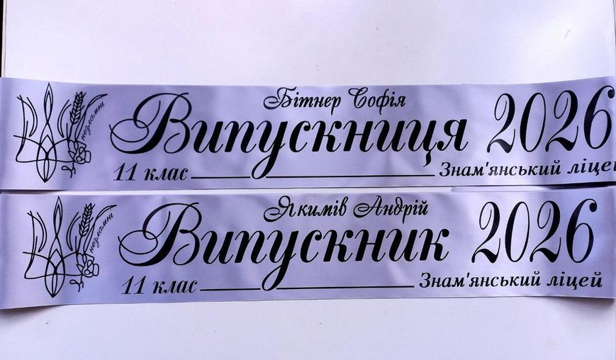 Стрічка Випускниця 2026 срібло 2740373395 фото